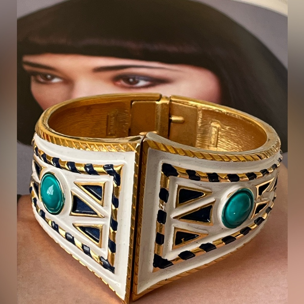Trifari Egyptian Revival bracelet from the King Tut Collection.